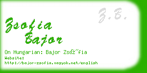 zsofia bajor business card